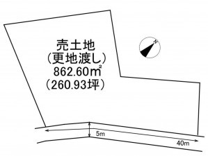 出雲市斐川町原鹿、土地の間取り画像です