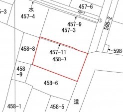松江市東出雲町揖屋、土地の間取り画像です