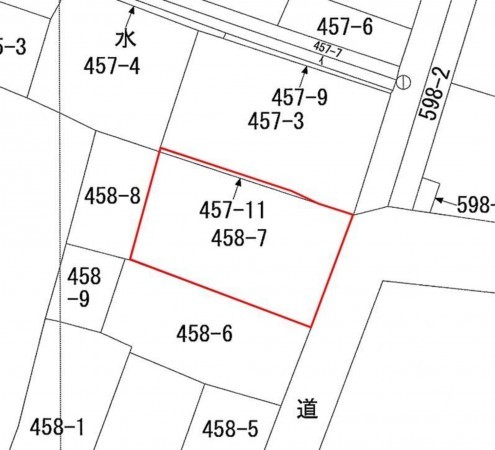 松江市東出雲町揖屋、土地の間取り画像です