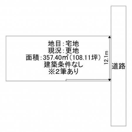 松江市西津田、土地の間取り画像です