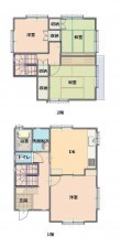 鳥取市吉成南町、中古一戸建ての間取り画像です
