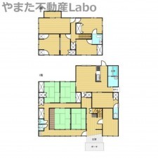 鳥取市湖山町西、中古一戸建ての間取り画像です