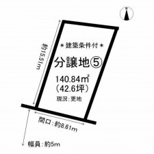 鳥取市西品治、土地の間取り画像です