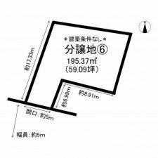 鳥取市西品治、土地の間取り画像です