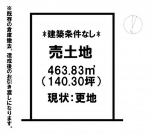 境港市上道町、土地の間取り画像です