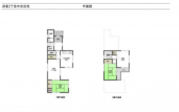 鳥取市浜坂、中古一戸建ての間取り画像です