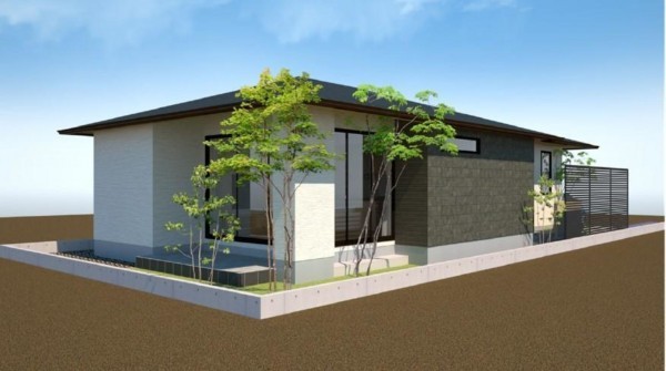 米子市旗ヶ崎、新築一戸建ての外観画像です