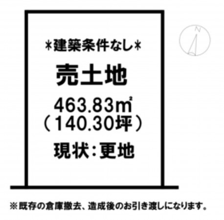 境港市上道町、土地の間取り画像です