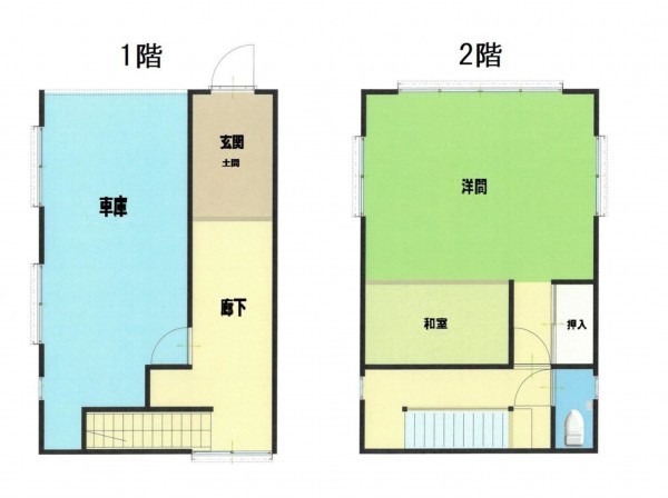 鳥取市鹿野町鹿野、中古一戸建ての間取り画像です