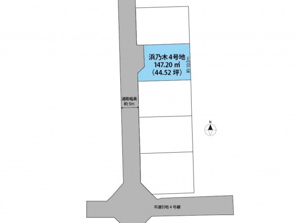 松江市浜乃木、土地の間取り画像です