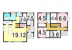 出雲市斐川町出西、中古一戸建ての間取り画像です