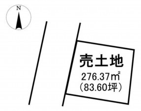 松江市東出雲町揖屋、土地の間取り画像です