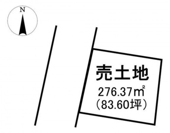 松江市東出雲町揖屋、土地の間取り画像です