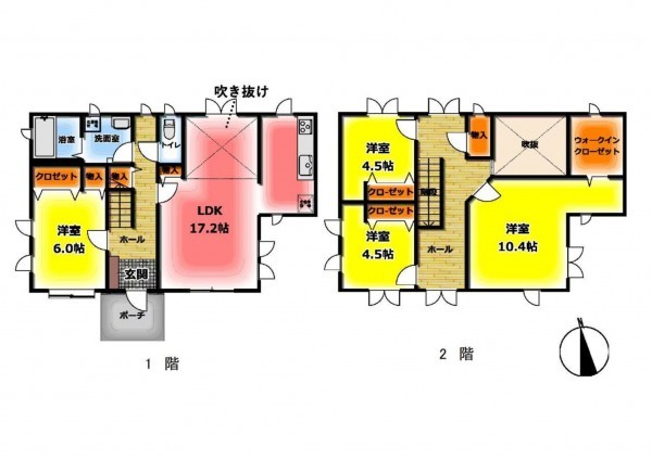 岩美郡岩美町大字浦富、中古一戸建ての間取り画像です