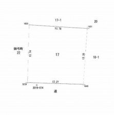 鳥取市中町、土地の間取り画像です
