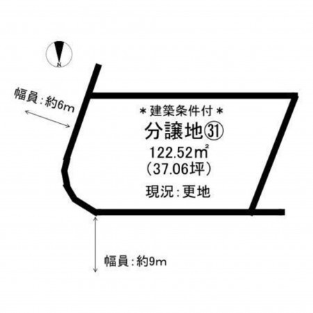 鳥取市宮長、土地の間取り画像です
