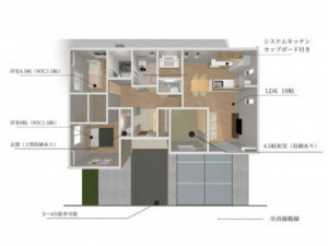 出雲市大津町、新築一戸建ての間取り画像です