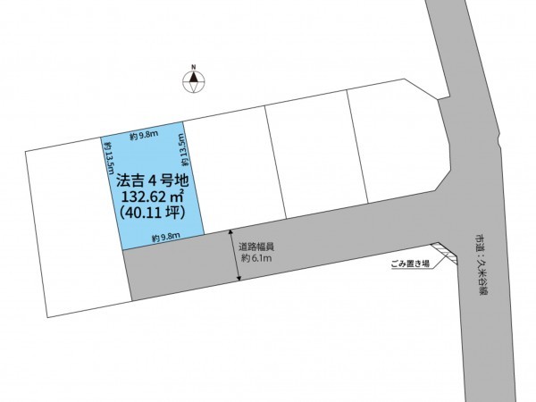 松江市法吉町、土地の間取り画像です