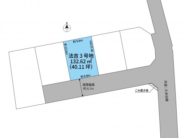 松江市法吉町、土地の間取り画像です