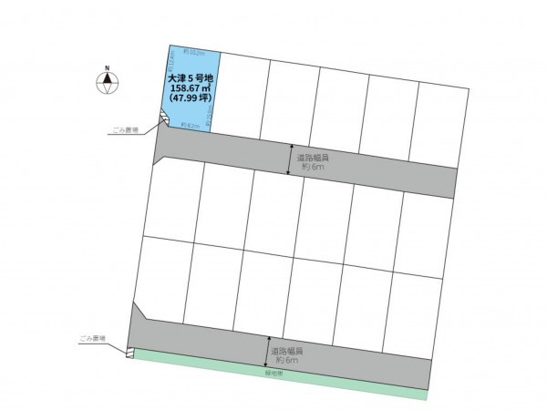 出雲市大津町、土地の間取り画像です