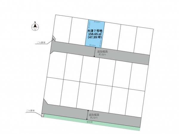 出雲市大津町、土地の間取り画像です