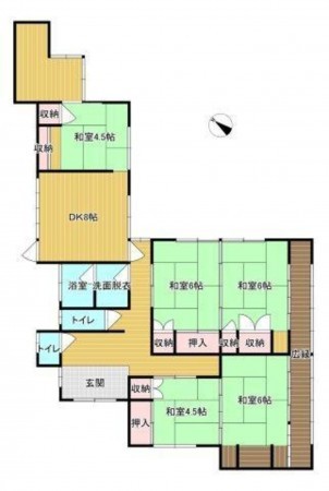 鳥取市雲山、中古一戸建ての間取り画像です