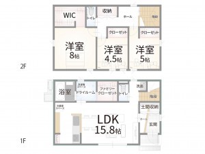 松江市西津田、土地の建築プラン例画像です