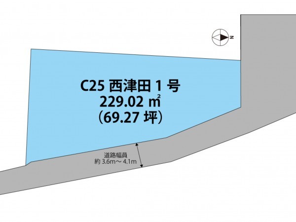 松江市西津田、土地の間取り画像です