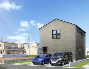 松江市上乃木、新築一戸建ての完成予想図（外観）画像です