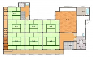 鳥取市下味野、中古一戸建ての間取り画像です