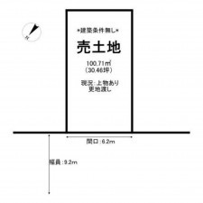 鳥取市元魚町、土地の間取り画像です