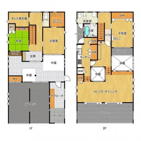 鳥取市賀露町南、中古一戸建ての間取り画像です