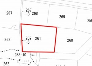鳥取市国府町稲葉丘、土地の間取り画像です