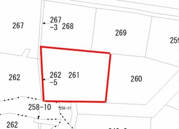 鳥取市国府町稲葉丘、土地の間取り画像です