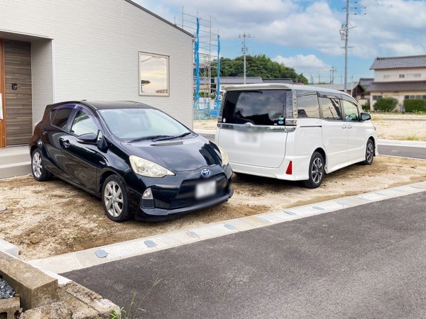 出雲市斐川町上直江、新築一戸建ての外観画像です