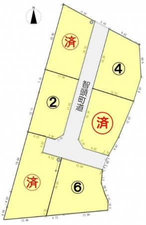八頭郡智頭町、土地の間取り画像です