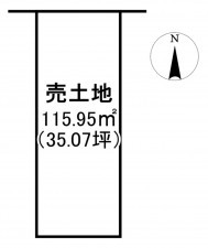 松江市雑賀町、土地の間取り画像です