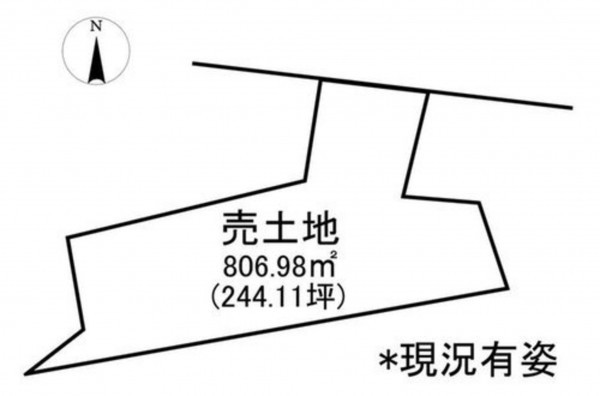 松江市東出雲町揖屋、土地の間取り画像です