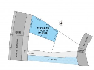 松江市玉湯町玉造、土地の間取り画像です