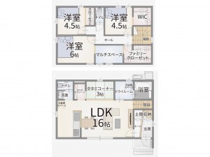 松江市玉湯町玉造、土地の建築プラン例画像です