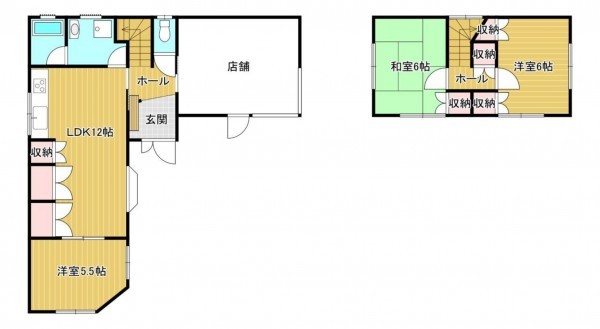 鳥取市岩倉、中古一戸建ての間取り画像です