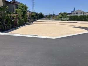 米子市車尾、土地の前面道路を含む現地写真画像です