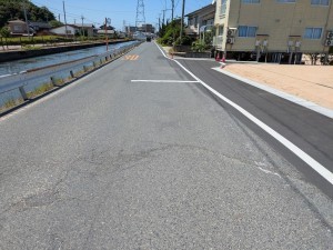 米子市車尾、土地の前面道路を含む現地写真画像です