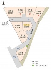 米子市車尾、土地の間取り画像です