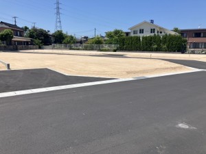 米子市車尾、土地の前面道路を含む現地写真画像です