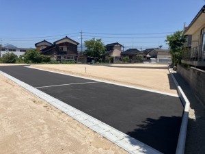 米子市車尾、土地の前面道路を含む現地写真画像です