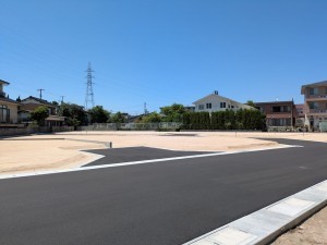 米子市車尾、土地の前面道路を含む現地写真画像です