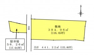 松江市雑賀町、土地の間取り画像です