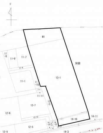 鳥取市源太、土地の間取り画像です