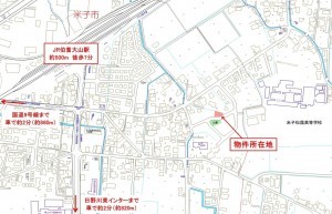 米子市蚊屋、土地の間取り画像です